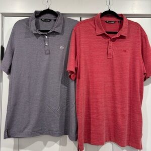 Lot of 2 Men’s Travis Mathew Polo Golf Shirts Size Adult XL